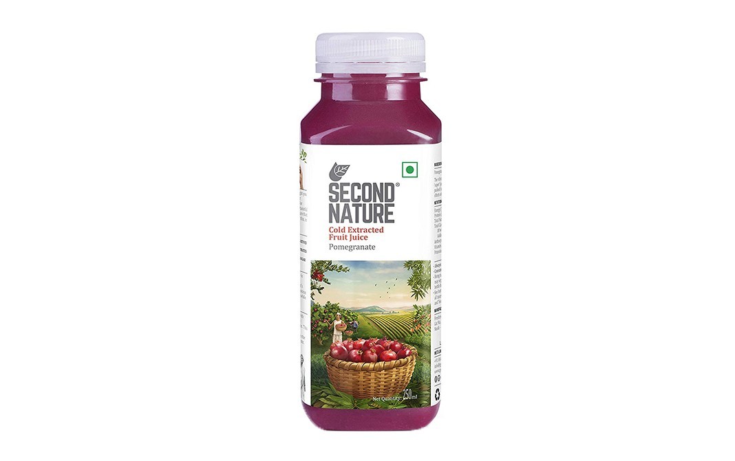 Second Nature Cold Extracted Fruit Juice Poemgranate   Plastic Bottle  250 millilitre